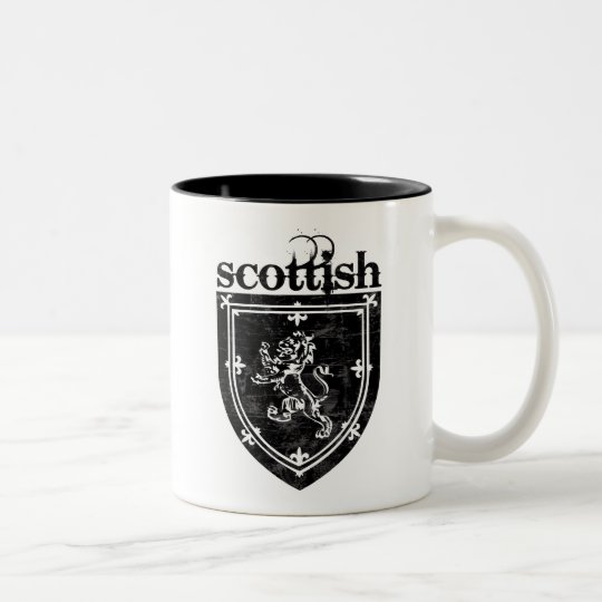scottish coat of arms Two-Tone coffee mug