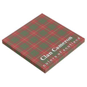 Scottish Colors Clan Cameron Tartan Gallery Wrap
