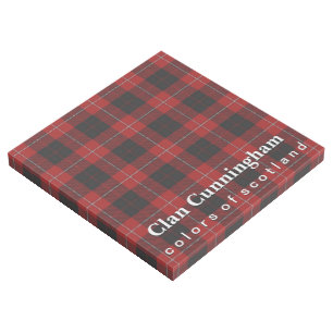 Scottish Colors Clan Cunningham Red Black Tartan Gallery Wrap