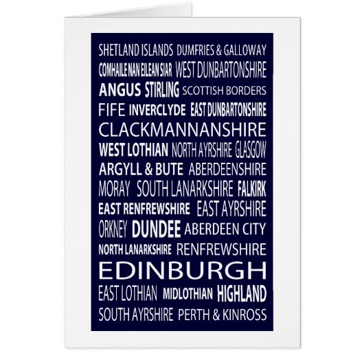 Scottish Counties Cards (Front)