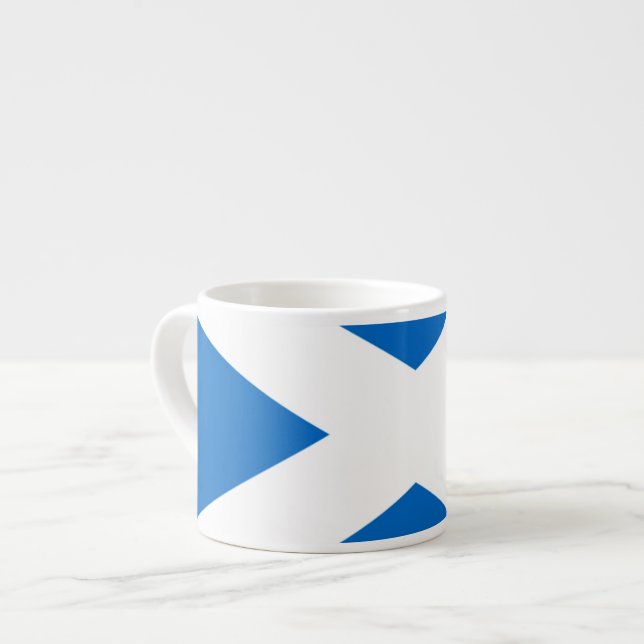 Scottish Cross Scotland Colors Espresso Cup (Front Left)
