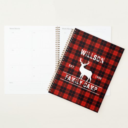 Scottish Cunningham plaid tartan red and black Planner