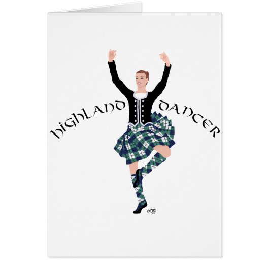 Scottish Dancer Highland Fling Cards (Front)
