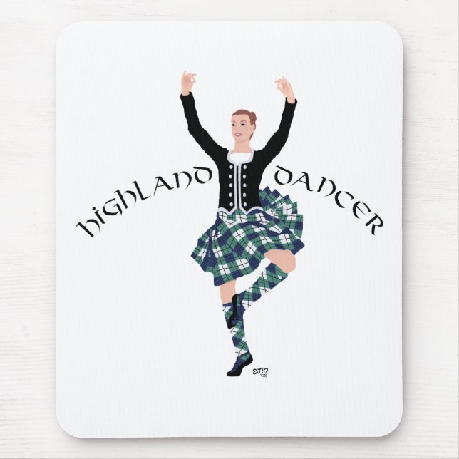 Scottish Dancer Highland Fling Mouse Pad (Front)