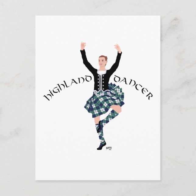 Scottish Dancer Highland Fling Postcard (Front)