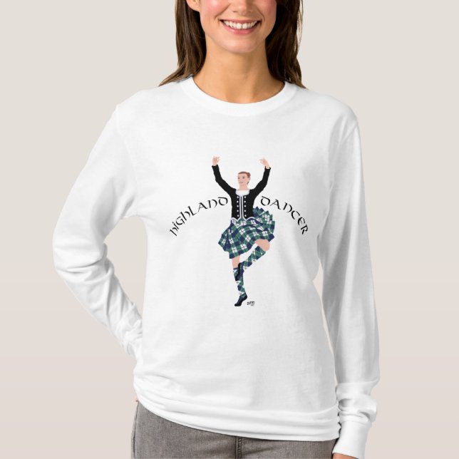 Scottish Dancer Highland Fling T-Shirt (Front)