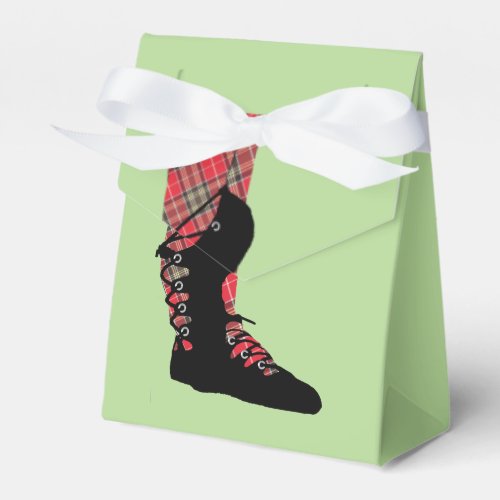 Scottish Dancing Feet Tartan Peraonalized Party Favor Boxes