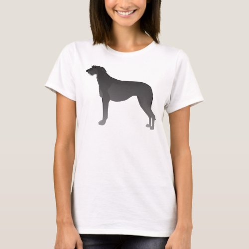 Scottish Deerhound Basic Dog Breed Silhouette T_Shirt