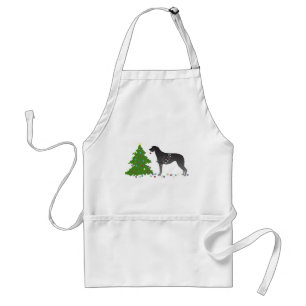 Scottish Deerhound Christmas Design Adult Apron