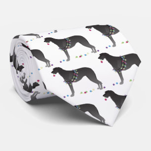 Scottish Deerhound Christmas Design Tie