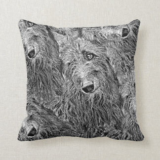 Scottish deerhound coursing throw pillow
