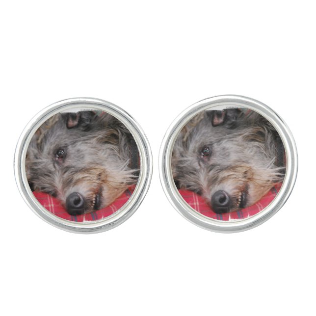 Scottish Deerhound Cufflinks (Front)