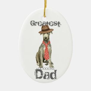 Scottish Deerhound Dad Ceramic Ornament