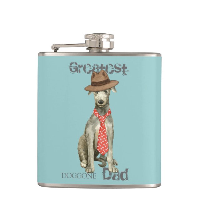 Scottish Deerhound Dad Flask (Front)