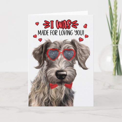 Scottish Deerhound Dog Made Loving You Valentine Holiday Card