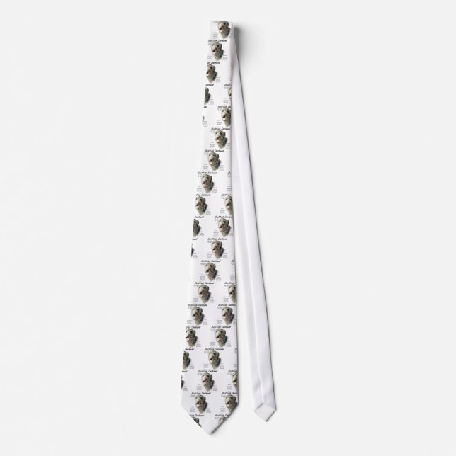 Scottish Deerhound History Design Neck Tie (Front)
