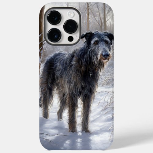 Scottish Deerhound Let It Snow Christmas Case_Mate iPhone 14 Pro Max Case