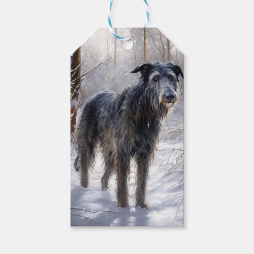 Scottish Deerhound Let It Snow Christmas Gift Tags