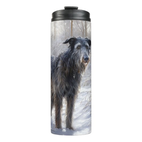 Scottish Deerhound Let It Snow Christmas Thermal Tumbler