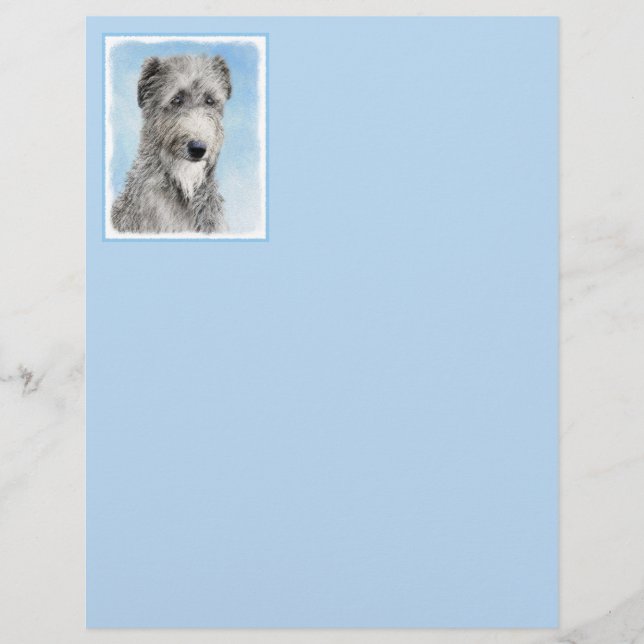 Scottish Deerhound Painting - Cute Original Dog Ar (Front)
