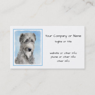 Scottish Deerhound Painting - Cute Original Dog Ar Business Card