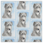 Scottish Deerhound Painting - Cute Original Dog Ar Fabric