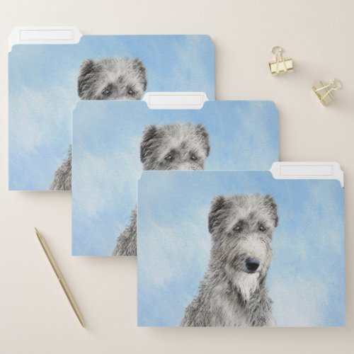 Scottish Deerhound Painting _ Cute Original Dog Ar File Folder