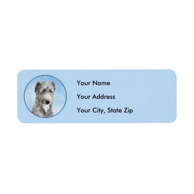 Scottish Deerhound Painting - Cute Original Dog Ar Label (Front)