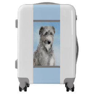 Scottish Deerhound Painting - Cute Original Dog Ar Luggage