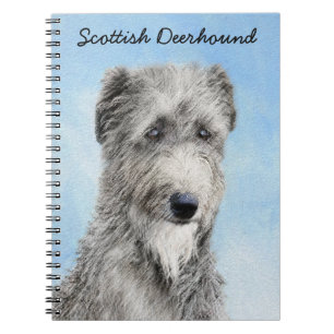 Scottish Deerhound Painting - Cute Original Dog Ar Notebook