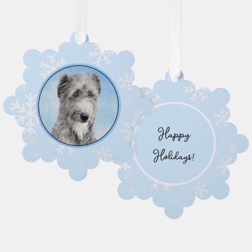 Scottish Deerhound Painting _ Cute Original Dog Ar Ornament Card