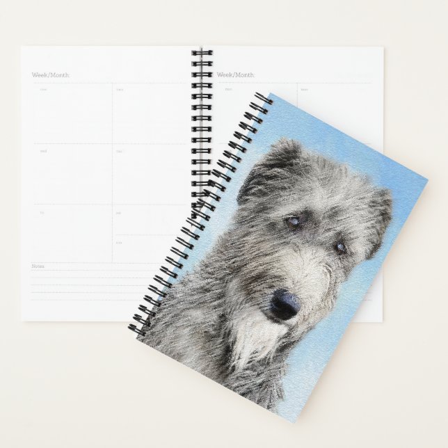 Scottish Deerhound Painting - Cute Original Dog Ar Planner (Display)