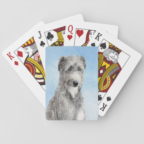 Scottish Deerhound Painting _ Cute Original Dog Ar Poker Cards