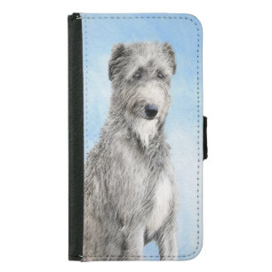 Scottish Deerhound Painting - Cute Original Dog Ar Samsung Galaxy S5 Wallet Case