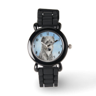Scottish Deerhound Painting - Cute Original Dog Ar Watch