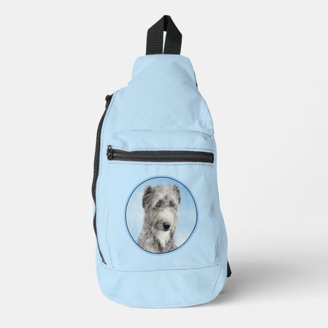 Scottish Deerhound Painting Grey Original Dog Art Sling Bag (Front)