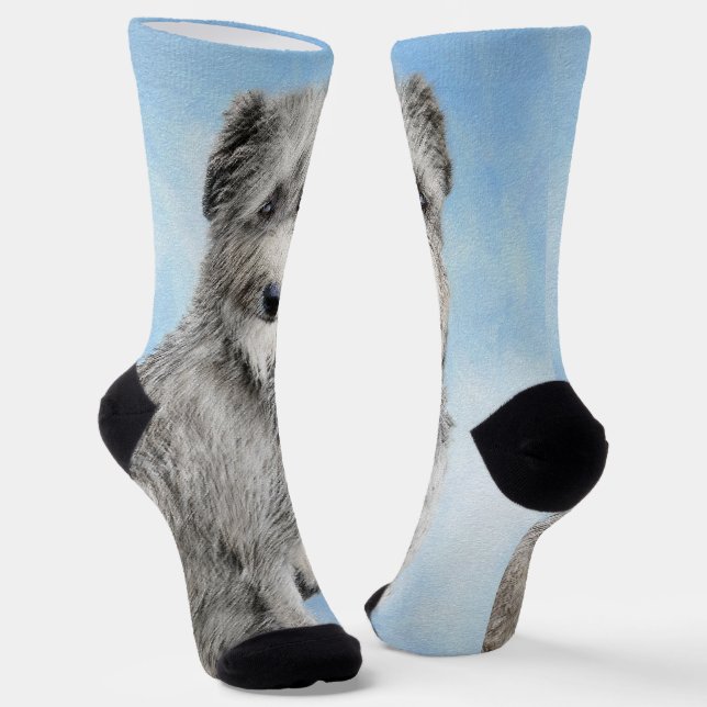 Scottish Deerhound Painting - Original Dog Art Socks (Angled)