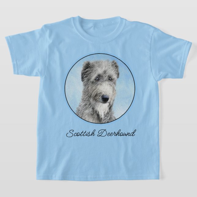Scottish Deerhound Painting - Original Dog Art T-Shirt (Laydown)