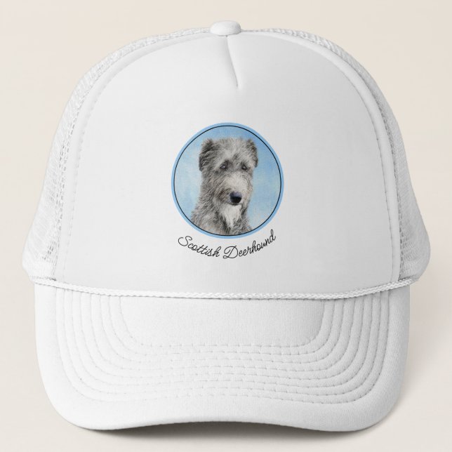 Scottish Deerhound Painting - Original Dog Art Trucker Hat (Front)