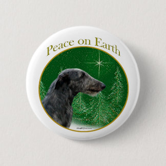 Scottish Deerhound Peace Pinback Button