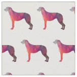 Scottish Deerhound Silhouette Tiled Fabric