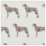 Scottish Deerhound Silhouette Tiled Fabric