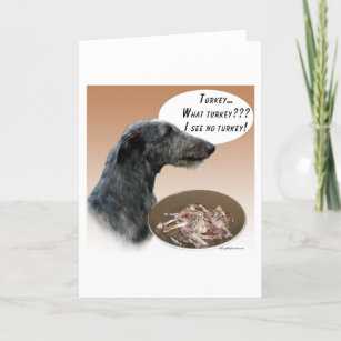 Scottish Deerhound Turkey Holiday Card