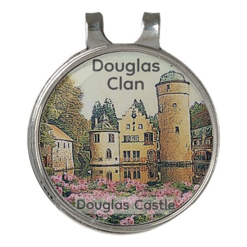 Scottish Douglas Clans Castle Photo Golf Hat Clip