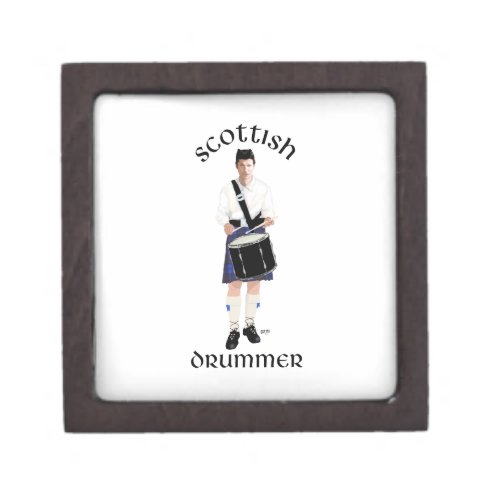 Scottish Drummer _ Blue Kilt Jewelry Box