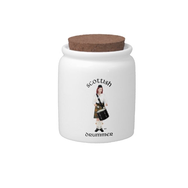Scottish Drummer - Butterscotch Candy Jar (Front)