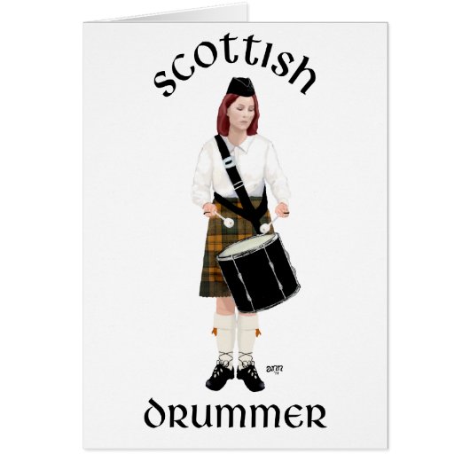 Scottish Drummer - Butterscotch Cards (Front)