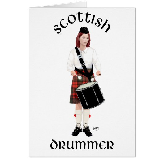 Scottish Drummer - Female Cards (Front)