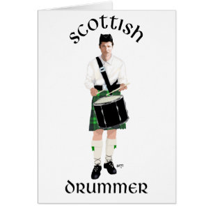 Scottish Drummer - Green Kilt Cards