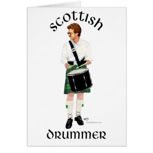 Scottish Drummer - Green Kilt Cards